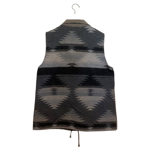 Entro Women's Vest Utility Aztec Brown Drawstring Cargo Pockets Cabincore Boho - Picture 7 of 16